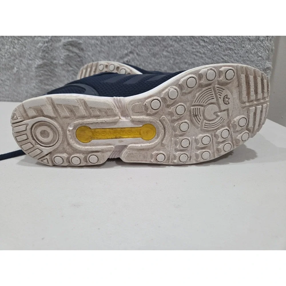 Adidas Mens Sz 11.5  ZX Flux M19841 Blue White Running Shoes Lace Up Low Top